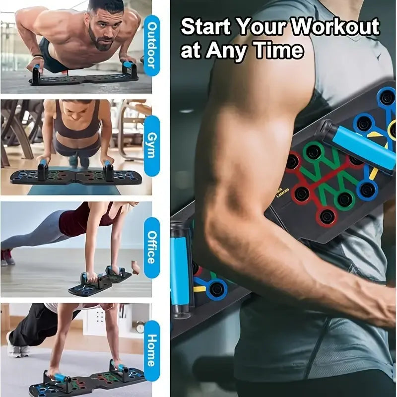 Upgraded Push-Up Training Board Set with 28 Holes, Portable Chest and Abdominal Muscle Workout Equipment for Men and Women, Ideal for Fitness Enthusiasts and Upper Body Strength Training