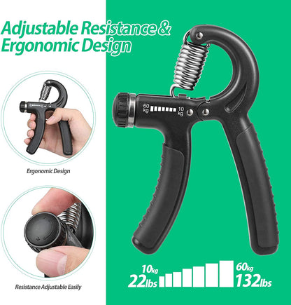 Adjustable Resistance Grip Strength Trainer for Forearm Development - Ideal for Musicians and Athletes
