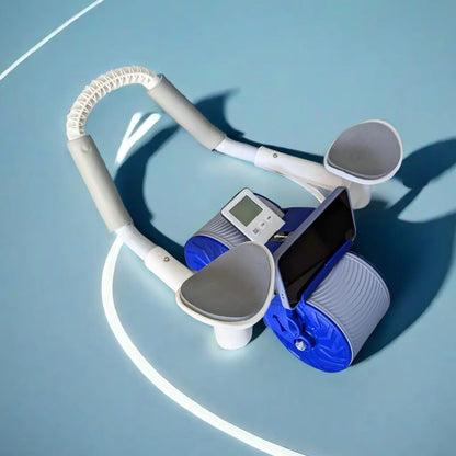 Ab Roller Wheel for Core Muscle Training - Automatic Rebound with Timer