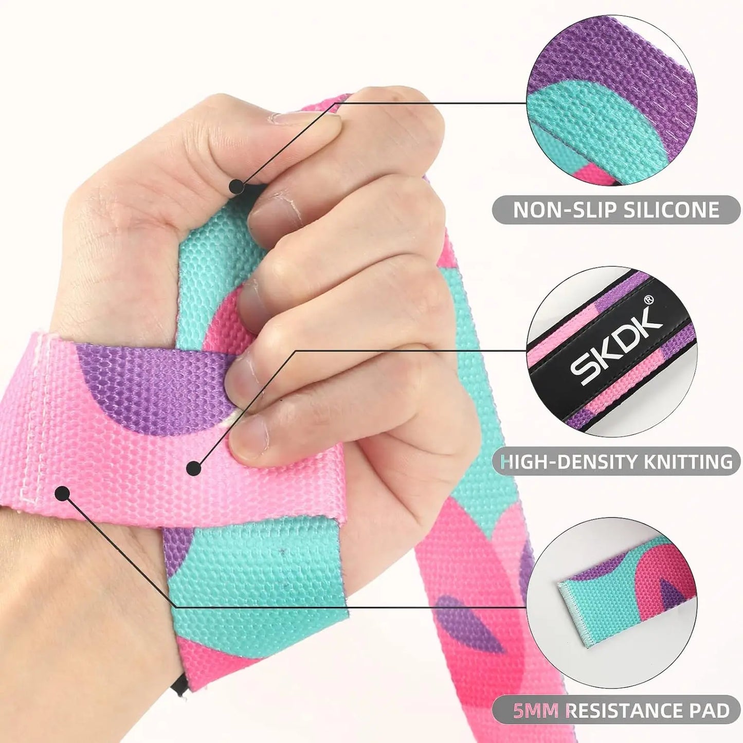 Professional Non-Slip Silicone Deadlift Straps with Wrist Support for Enhanced Strength Training and Gym Workouts for All Fitness Levels