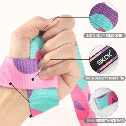 Professional Non-Slip Silicone Deadlift Straps with Wrist Support for Enhanced Strength Training and Gym Workouts for All Fitness Levels