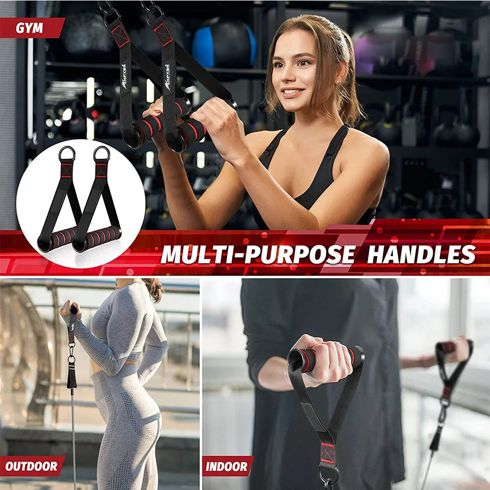 Replacement Exercise Handles for Cable Machines and Home Gym Equipment - Heavy Duty Attachments for Pulley Systems, Pilates, and Resistance Training