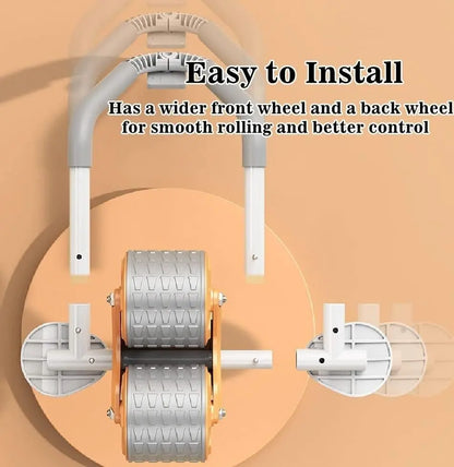 Ab Roller Wheel for Core Muscle Training - Automatic Rebound with Timer