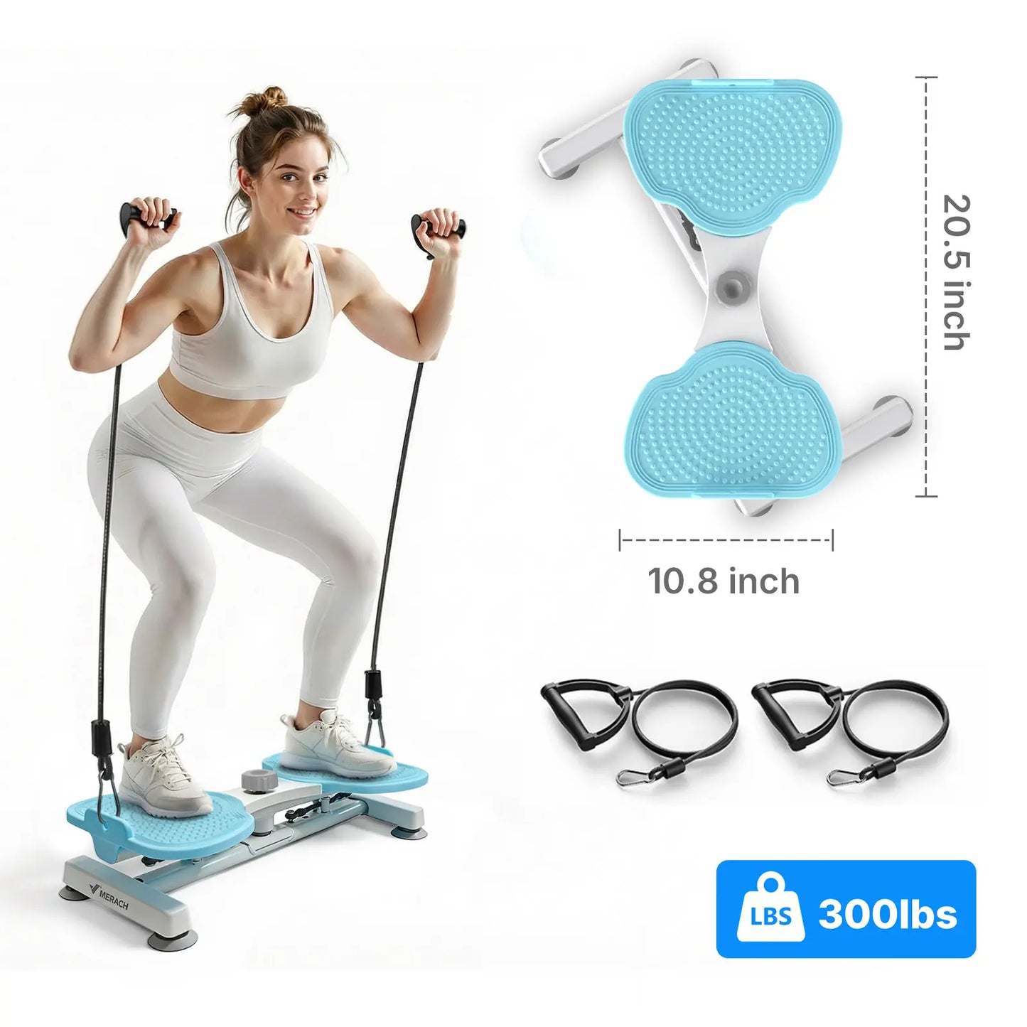 Merach Waist Twist Machine for Toned Abs - Non-Slip, Noise-Free Abdominal Roller Exercise Equipment