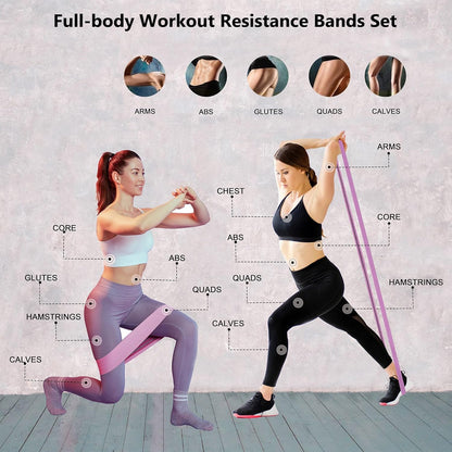 Fabric Resistance Bands for Exercise - 3 and 4 Level Booty Bands for Men and Women - Long Elastic Resistance Workout Bands