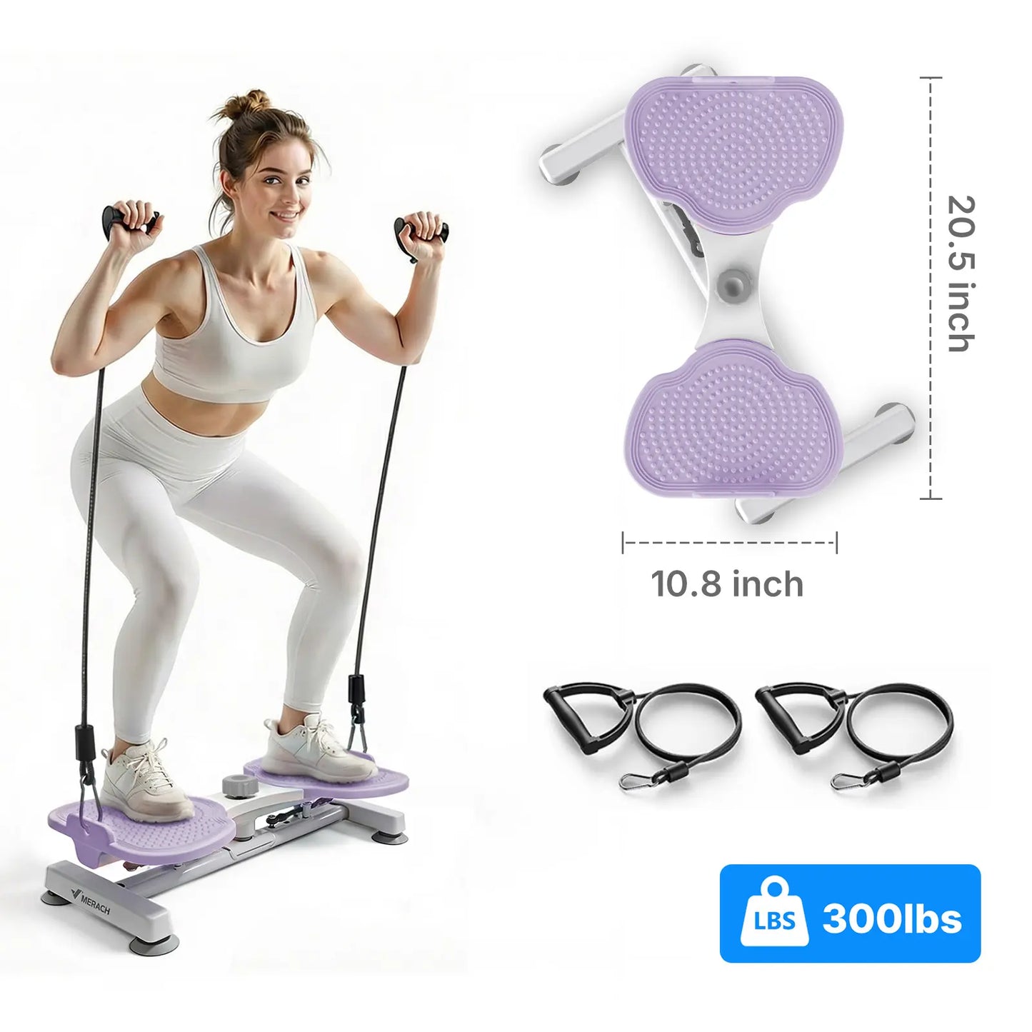 Merach Waist Twist Machine for Toned Abs - Non-Slip, Noise-Free Abdominal Roller Exercise Equipment