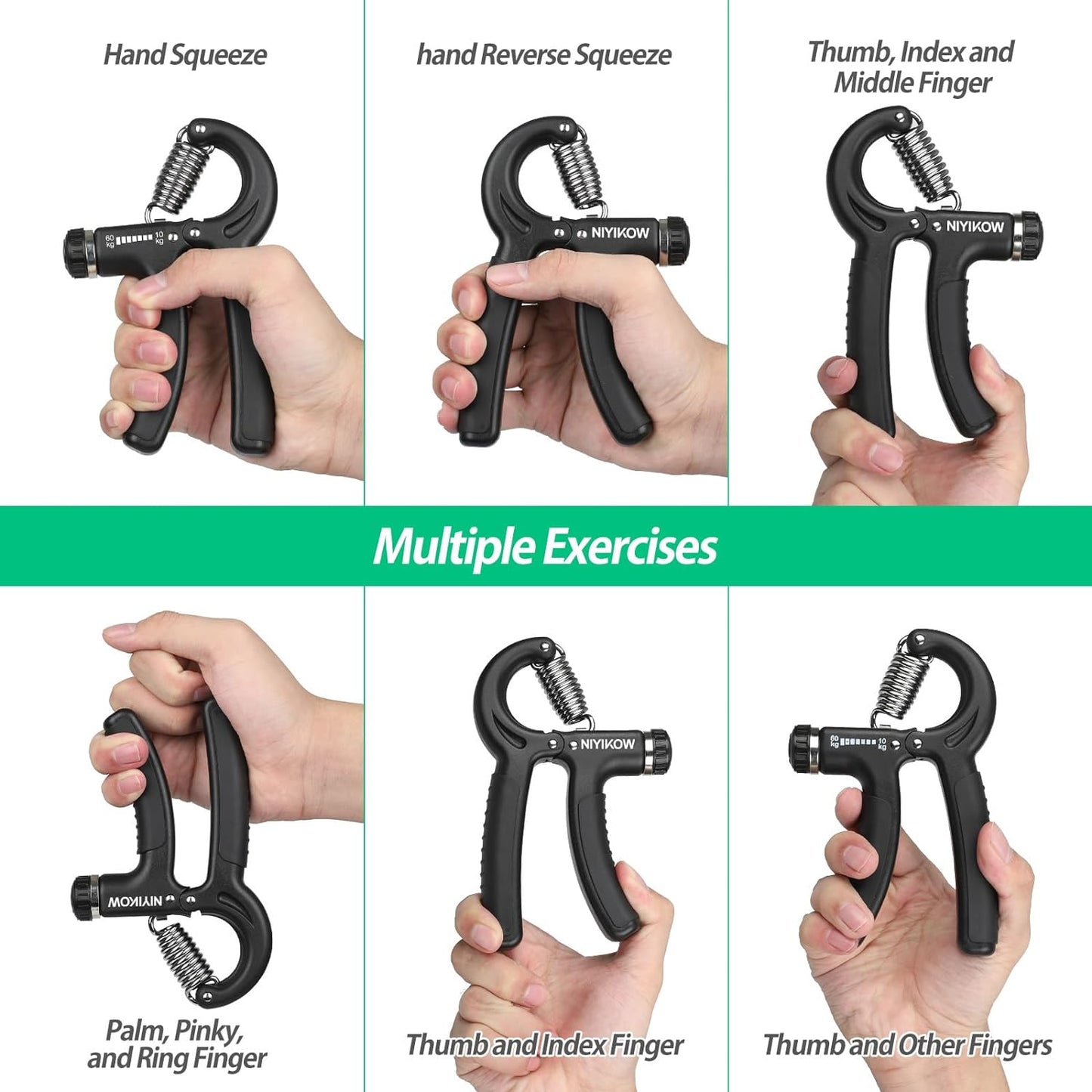 Adjustable Resistance Grip Strength Trainer for Forearm Development - Ideal for Musicians and Athletes