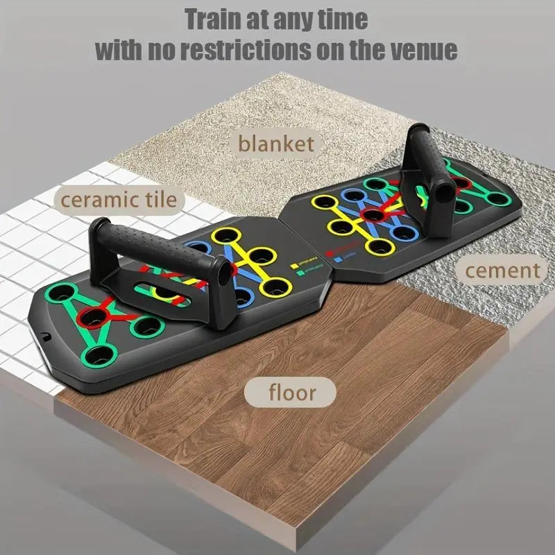 Upgraded Push-Up Training Board Set with 28 Holes, Portable Chest and Abdominal Muscle Workout Equipment for Men and Women, Ideal for Fitness Enthusiasts and Upper Body Strength Training