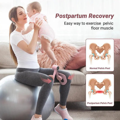 Pelvic Floor Muscle Trainer and Thigh Exerciser for Women's Postpartum Recovery and Fitness - Home Workout Equipment for Muscle Rehabilitation and Body Shaping