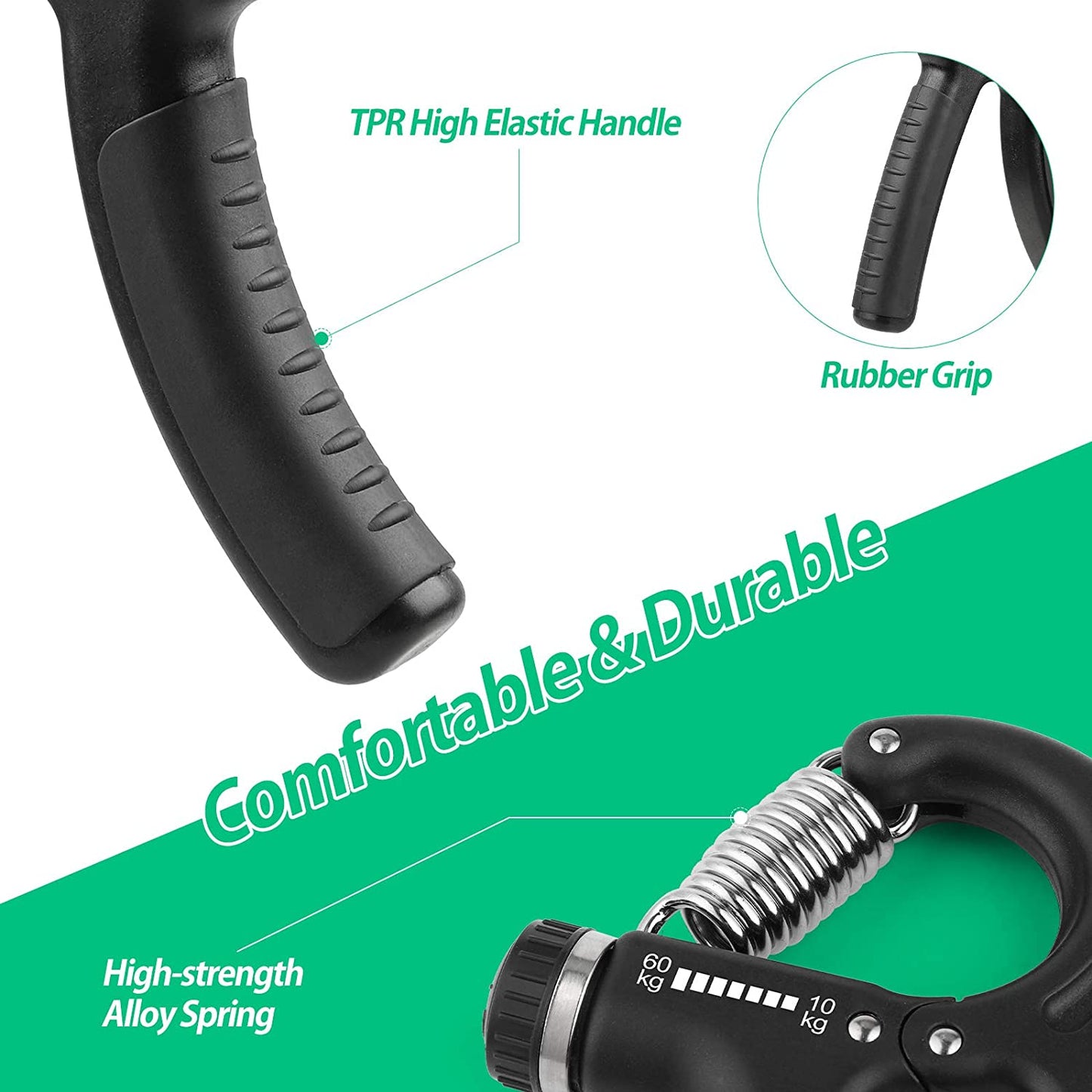 Adjustable Resistance Grip Strength Trainer for Forearm Development - Ideal for Musicians and Athletes