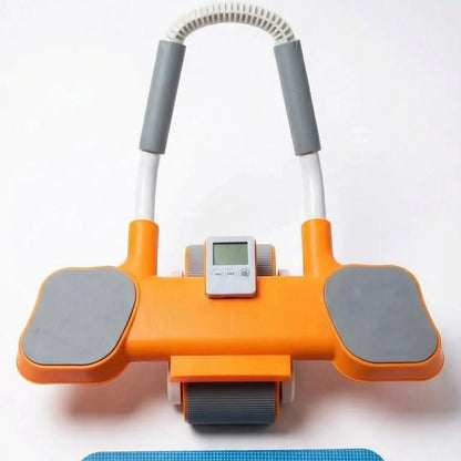 Ab Roller Wheel for Core Muscle Training - Automatic Rebound with Timer