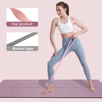 Figure 8 Resistance Silicone Tension Band with Handles for Comprehensive Fitness Training and Yoga Stretching, Ideal for Home and Gym Workouts
