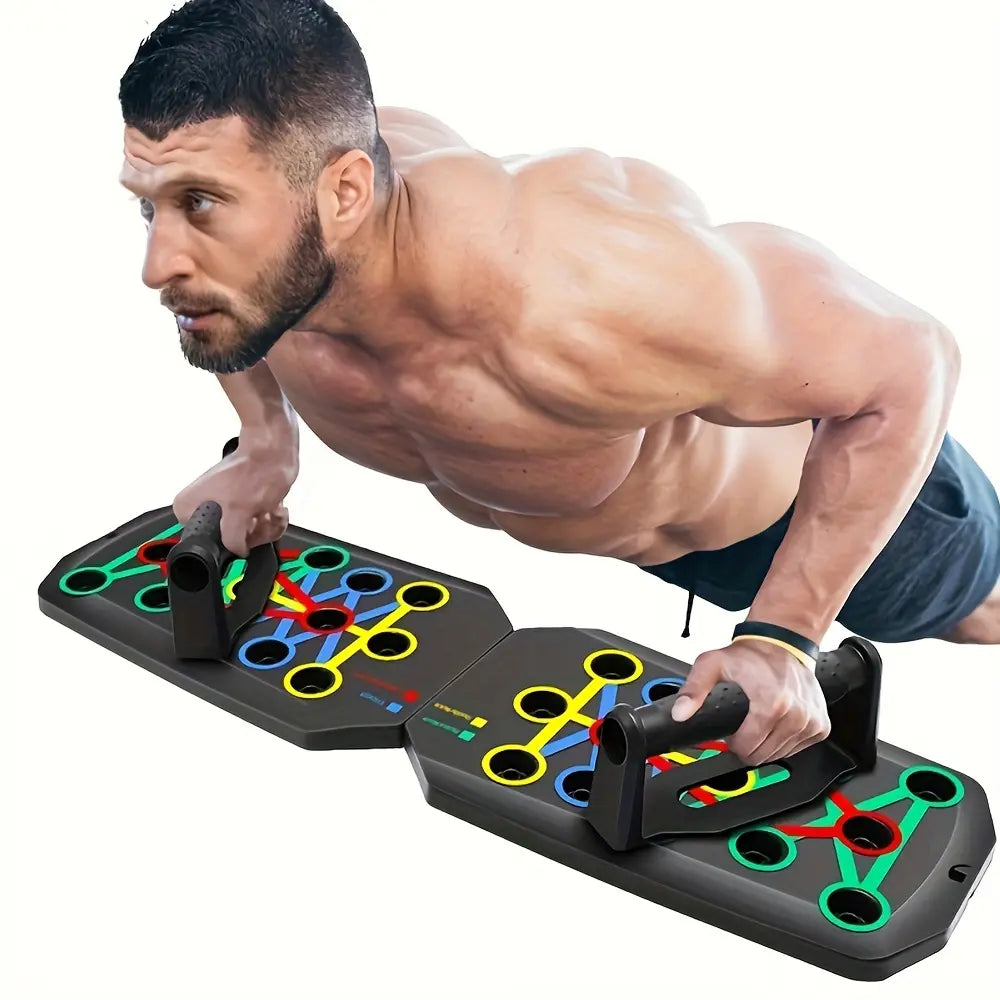 Upgraded Push-Up Training Board Set with 28 Holes, Portable Chest and Abdominal Muscle Workout Equipment for Men and Women, Ideal for Fitness Enthusiasts and Upper Body Strength Training