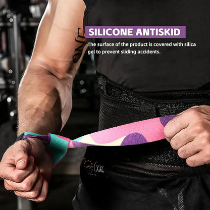 Professional Non-Slip Silicone Deadlift Straps with Wrist Support for Enhanced Strength Training and Gym Workouts for All Fitness Levels