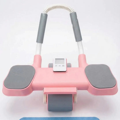 Ab Roller Wheel for Core Muscle Training - Automatic Rebound with Timer