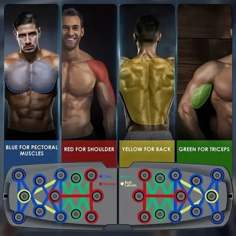 Upgraded Push-Up Training Board Set with 28 Holes, Portable Chest and Abdominal Muscle Workout Equipment for Men and Women, Ideal for Fitness Enthusiasts and Upper Body Strength Training