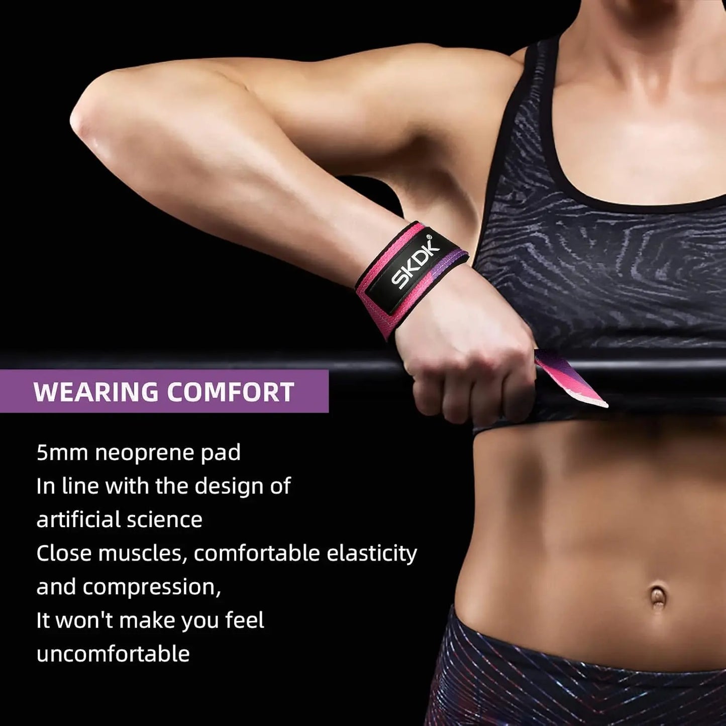 Professional Non-Slip Silicone Deadlift Straps with Wrist Support for Enhanced Strength Training and Gym Workouts for All Fitness Levels